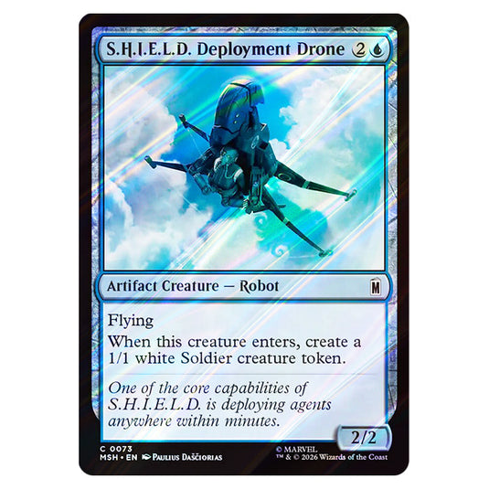 S.H.I.E.L.D. Deployment Drone 0073 card from the Magic The Gathering set Marvel Super Heroes