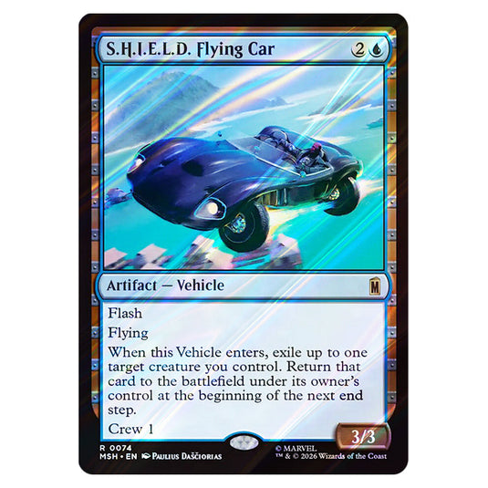 S.H.I.E.L.D. Flying Car 0074 card from the Magic The Gathering set Marvel Super Heroes