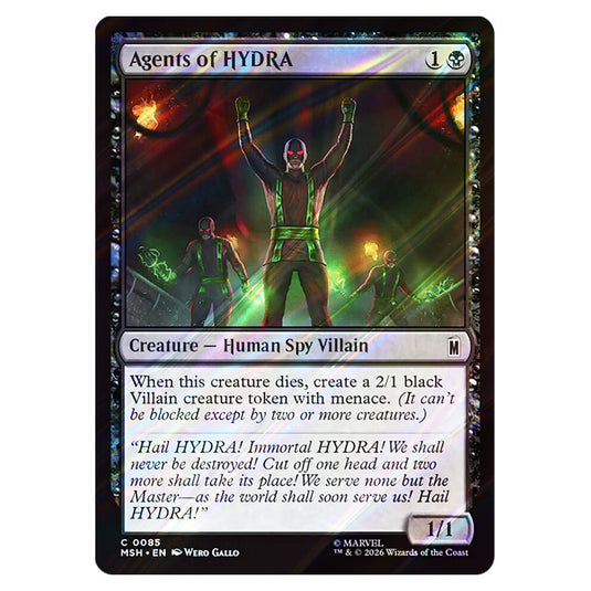 Agents of HYDRA 0085 card from the Magic The Gathering set Marvel Super Heroes