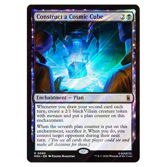 Construct a Cosmic Cube 0090 card from the Magic The Gathering set Marvel Super Heroes