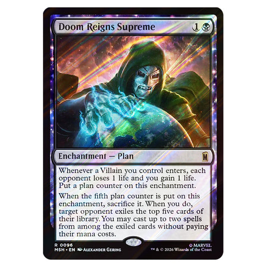 Doom Reigns Supreme 0096 card from the Magic The Gathering set Marvel Super Heroes