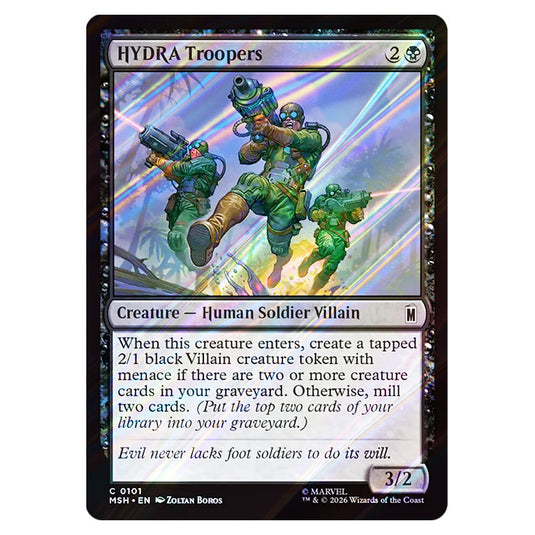 HYDRA Troopers 0101 card from the Magic The Gathering set Marvel Super Heroes
