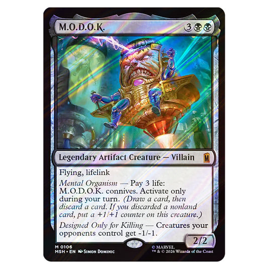 M.O.D.O.K. 0106 card from the Magic The Gathering set Marvel Super Heroes