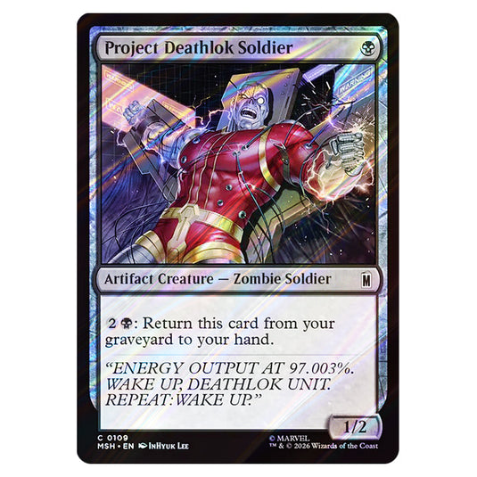 Project Deathlok Soldier 0109 card from the Magic The Gathering set Marvel Super Heroes