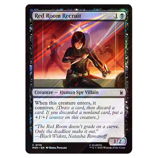 Red Room Recruit 0110 card from the Magic The Gathering set Marvel Super Heroes