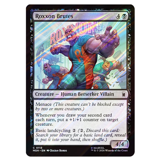 Roxxon Brutes 0113 card from the Magic The Gathering set Marvel Super Heroes