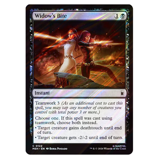 Widow's Bite 0122 card from the Magic The Gathering set Marvel Super Heroes