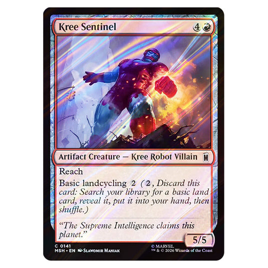 Kree Sentinel 0141 card from the Magic The Gathering set Marvel Super Heroes
