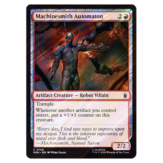 Machinesmith Automaton 0144 card from the Magic The Gathering set Marvel Super Heroes