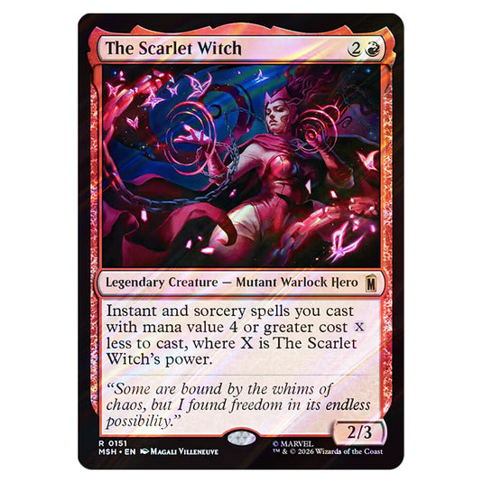 The Scarlet Witch 0151 card from the Magic The Gathering set Marvel Super Heroes