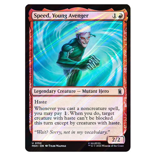 Speed, Young Avenger 0152 card from the Magic The Gathering set Marvel Super Heroes