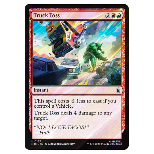 Truck Toss 0157 card from the Magic The Gathering set Marvel Super Heroes