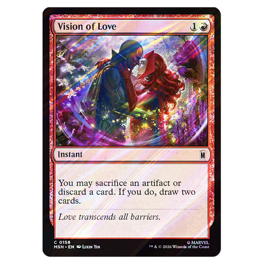 Vision of Love 0158 card from the Magic The Gathering set Marvel Super Heroes
