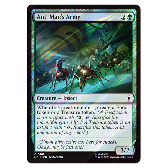Ant-Man's Army 0161 card from the Magic The Gathering set Marvel Super Heroes