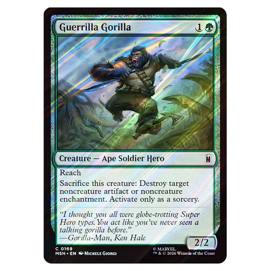 Guerrilla Gorilla 0169 card from the Magic The Gathering set Marvel Super Heroes