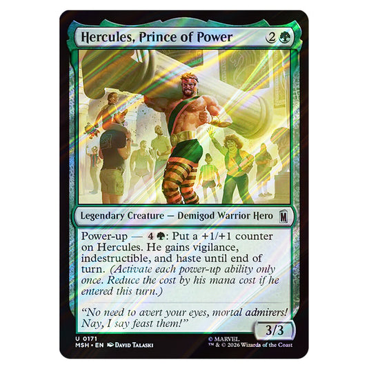 Hercules, Prince of Power 0171 card from the Magic The Gathering set Marvel Super Heroes