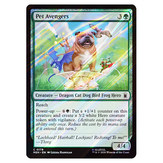 Pet Avengers 0178 card from the Magic The Gathering set Marvel Super Heroes