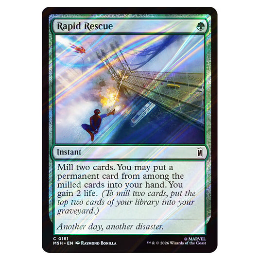 Rapid Rescue 0181 card from the Magic The Gathering set Marvel Super Heroes