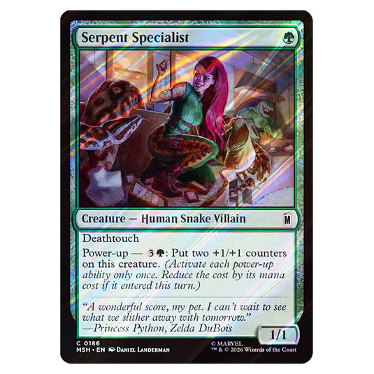 Serpent Specialist 0186 card from the Magic The Gathering set Marvel Super Heroes