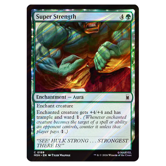 Super Strength 0189 card from the Magic The Gathering set Marvel Super Heroes