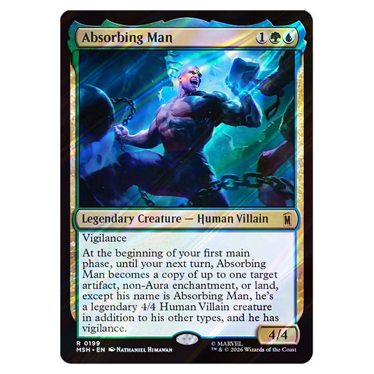 Absorbing Man 0199 card from the Magic The Gathering set Marvel Super Heroes
