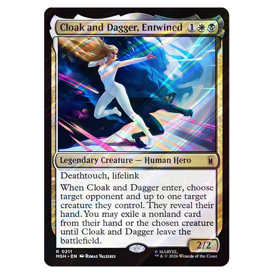 Cloak and Dagger, Entwined 0211 card from the Magic The Gathering set Marvel Super Heroes