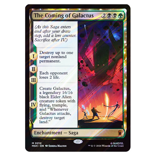 The Coming of Galactus 0212 card from the Magic The Gathering set Marvel Super Heroes