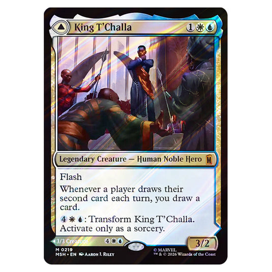 King T'Challa // Black Panther, Hope Enduring 0219 card from the Magic The Gathering set Marvel Super Heroes