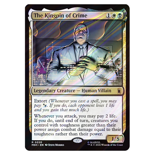The Kingpin of Crime 0220 card from the Magic The Gathering set Marvel Super Heroes