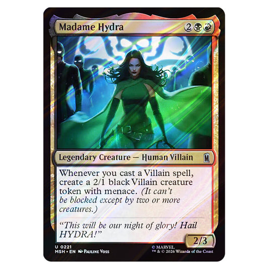Madame Hydra 0221 card from the Magic The Gathering set Marvel Super Heroes