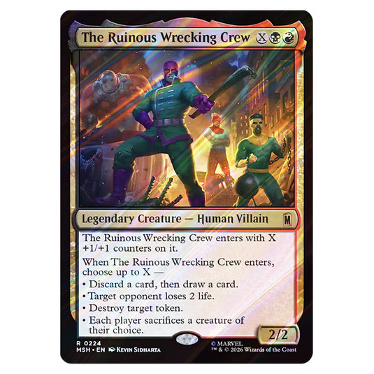 The Ruinous Wrecking Crew 0224 card from the Magic The Gathering set Marvel Super Heroes
