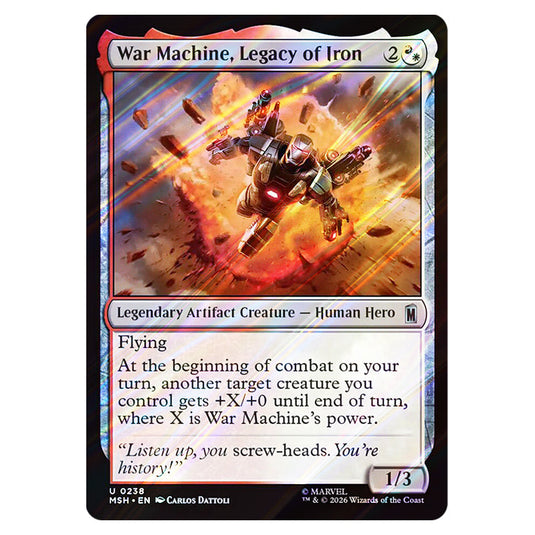 War Machine, Legacy of Iron 0238 card from the Magic The Gathering set Marvel Super Heroes