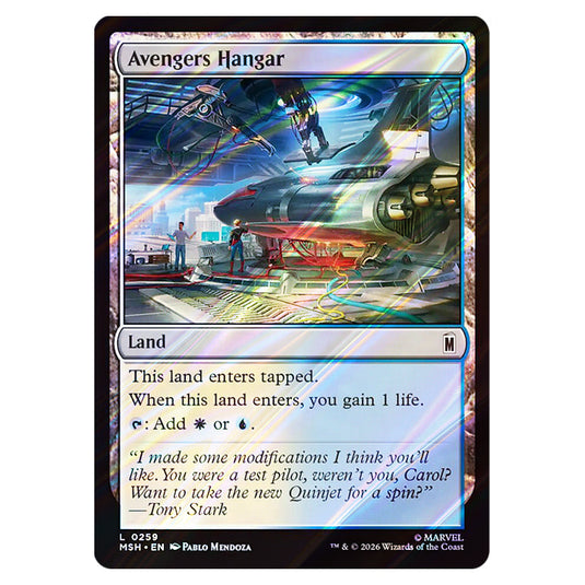 Avengers Hangar 0259 card from the Magic The Gathering set Marvel Super Heroes