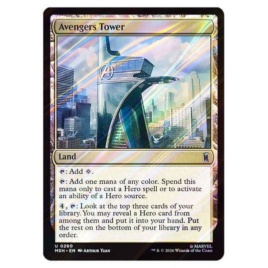 Avengers Tower 0260 card from the Magic The Gathering set Marvel Super Heroes