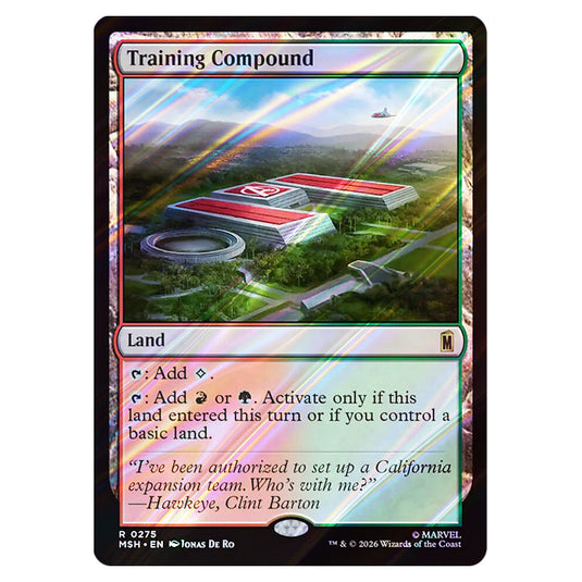Training Compound 0275 card from the Magic The Gathering set Marvel Super Heroes