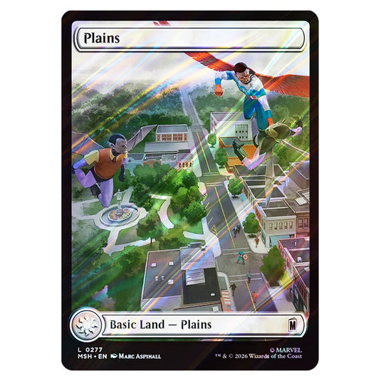 Plains 0277 card from the Magic The Gathering set Marvel Super Heroes