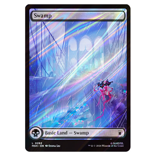 Swamp 0282 card from the Magic The Gathering set Marvel Super Heroes