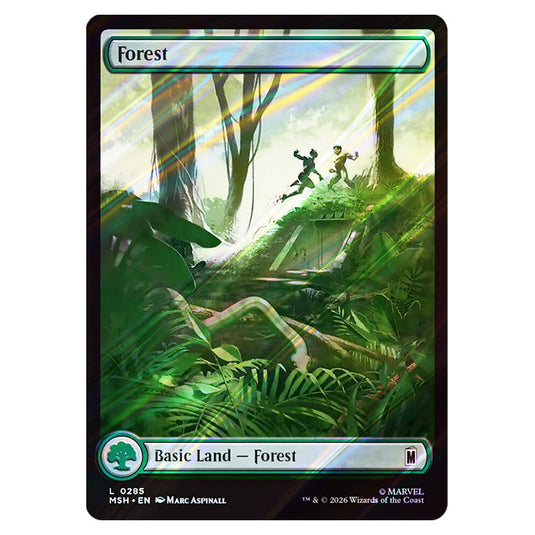 Forest 0285 card from the Magic The Gathering set Marvel Super Heroes