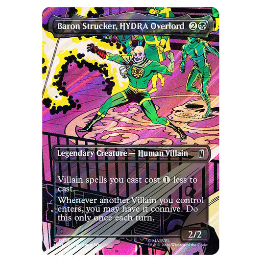 Baron Strucker, HYDRA Overlord 0315 card from the Magic The Gathering set Marvel Super Heroes