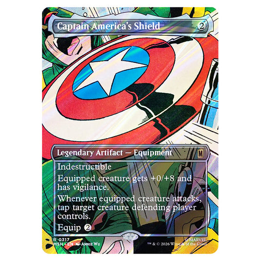 Captain America's Shield 0317 card from the Magic The Gathering set Marvel Super Heroes
