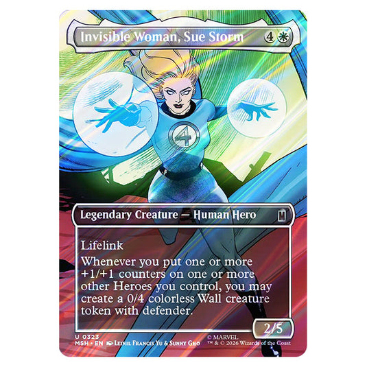 Invisible Woman, Sue Storm 0323 card from the Magic The Gathering set Marvel Super Heroes
