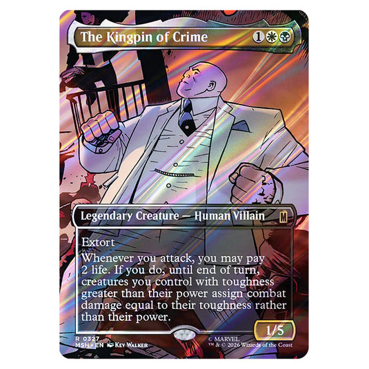 The Kingpin of Crime 0327 card from the Magic The Gathering set Marvel Super Heroes