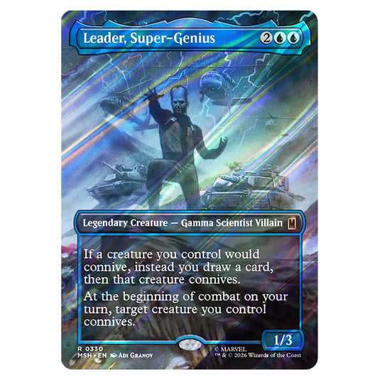 Leader, Super-Genius 0330 card from the Magic The Gathering set Marvel Super Heroes