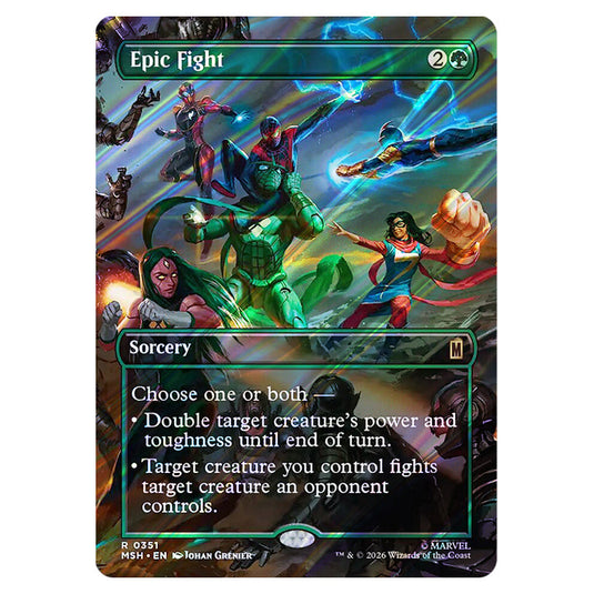 Epic Fight 0351 card from the Magic The Gathering set Marvel Super Heroes