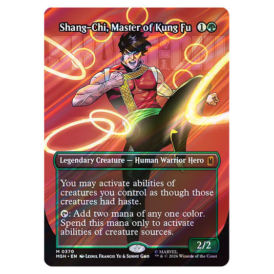 Shang-Chi, Master of Kung Fu 0370 card from the Magic The Gathering set Marvel Super Heroes