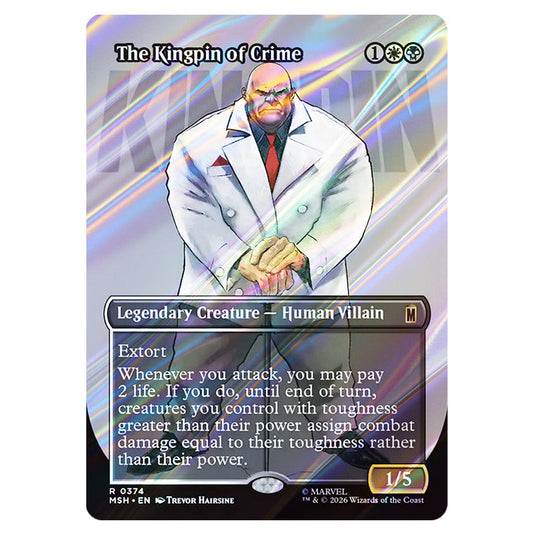 The Kingpin of Crime 0374 card from the Magic The Gathering set Marvel Super Heroes