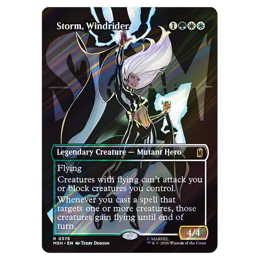 Storm, Windrider 0375 card from the Magic The Gathering set Marvel Super Heroes