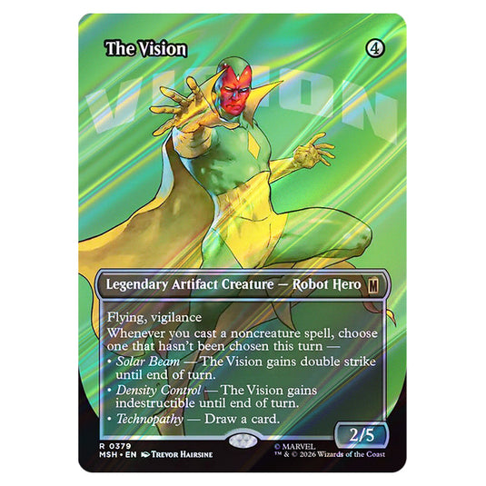 The Vision 0379 card from the Magic The Gathering set Marvel Super Heroes