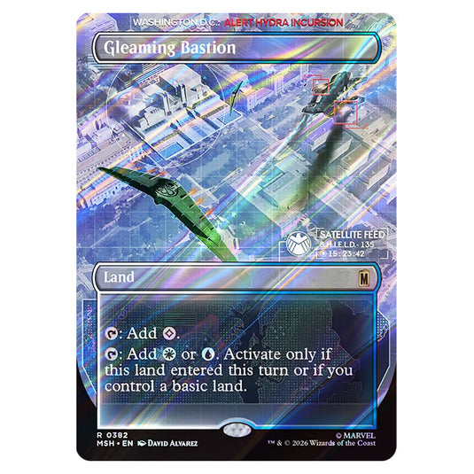 Gleaming Bastion 0382 card from the Magic The Gathering set Marvel Super Heroes