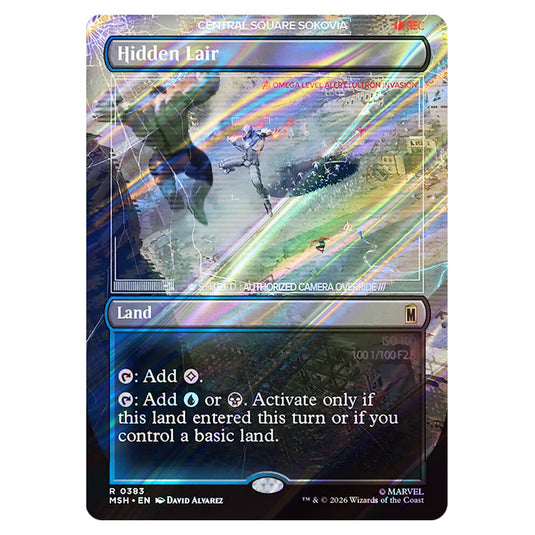 Hidden Lair 0383 card from the Magic The Gathering set Marvel Super Heroes